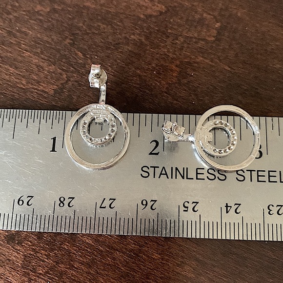 Diamond earrings in sterling 925 - Picture 3 of 6